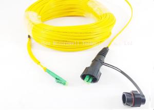 Quality 2 Core LC Armour Tactical Cable , IP67 Plugs OS1 Fiber Optic Patch Cord wholesale