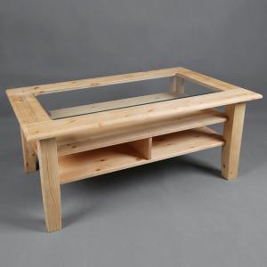Quality Solid wood coffee table with glass good quality wholesale