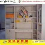 Living Room Aluminium Fabrication Bookshelf Antique Style With Glass Door