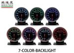 2.5 Inch 60mm Race Car Gauges LED Display 7 Color Backlight Alumimum Material
