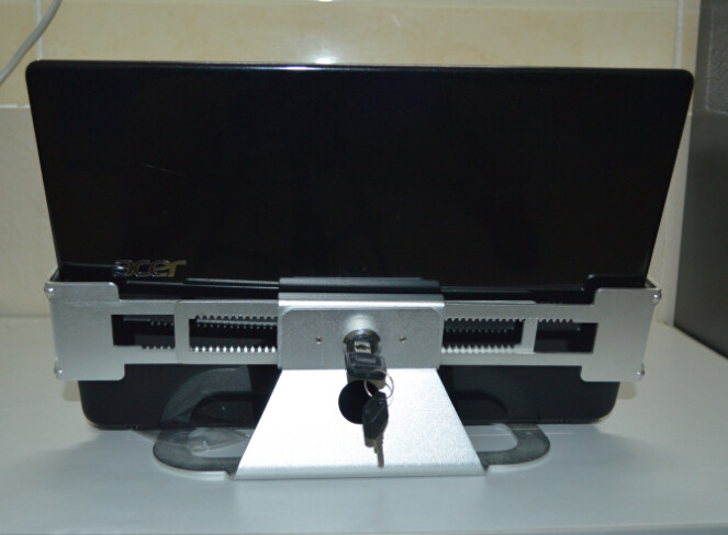 COMER Strong Flexible laptop security lock display laptop stand for mobile phone stores