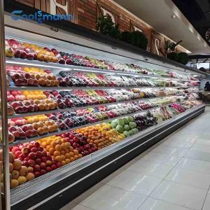 Quality Single Temperature Open Display Cooler , 2200L Vegetable Display Refrigerator wholesale