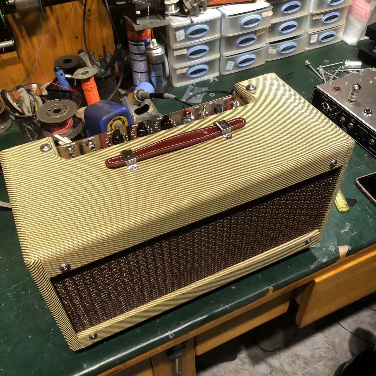 2025 Tweedle Dee Deluxe 5E3 Classic Dumble Style Mods Tweed Head, Pure Handed with Eyelet Board, 6V6GT*2, 12AX7*2, 5Y3GT*1, Grand Amplifier, Accept