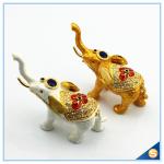 Enamel Craft Creative Antique Elephant Trinket Box Home Decoration Jewelry Box