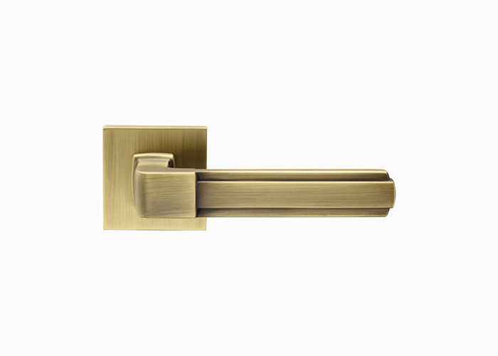 Amertop Brass Door Lock Set Grey Interiror Bedroom Bathroom Dummy Door Handle OEM / ODM