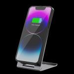 15W Aluminum Alloy Qi 2 Wireless Charger With Over Temperature Protection