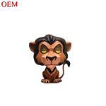 3D Cartoon Pop Lion Statue Animated Plastic Animal Model Toy