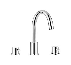 Quality Cleanroom Bath Shower Mixer Contemporary Double Handle Three Hole wholesale