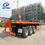 Steel 3 Axles 40ft 20ft 40ft Shipping Container Flat Semi Trailers for Country