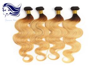 Quality Brown Ombre Color Hair Extensions , Human Ombre Colored Hair wholesale