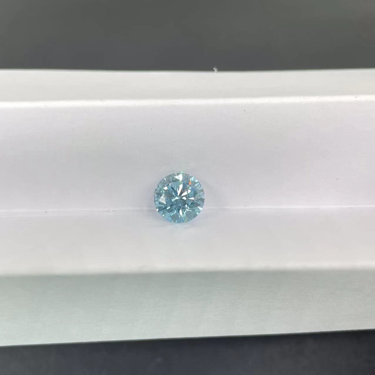 2.5 Carat Lab Created Colored Diamond Blue Nuance Lab Diamond VVS1