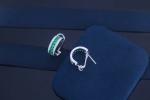 Colorful Zircon Post genuine Silver 925 Sterling Earrings Stud For Women Girl