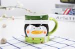 Hand Painted Three Dimensional 301CC Christmas Ceramic Mugs