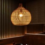 Vintage Rattan Pendant Lights Hand-woven Rattan Hanging Lamp Lights for Living