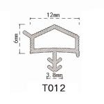 Roof Shaped Wooden Door Seal Strip Thermoplastic Elastomer Seals With Fin 12x6mm