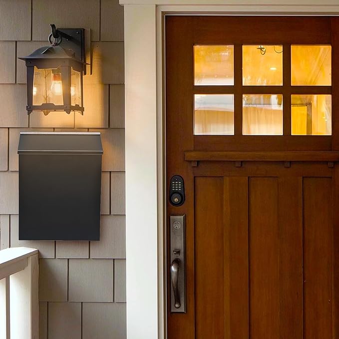 Black Wall Mount Mailbox Sleek Design and Durable Construction for Outdoor Spaces