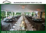 Elegant White PVC 300 People Outdoor Trade Show Tents With Glass Walls