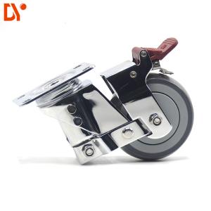 Quality TPR Shock Absorbing Silent Caster Wheels Quiet Wheel Caster wholesale