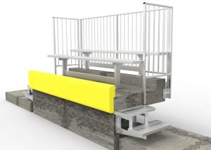 Quality Permanent Aluminum Grandstands Bench With Powder Coated Aluminum Legs wholesale