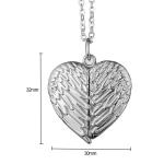 Sublimation Blank Angel Wings Locket Photo Necklaces Pendants Sublimation
