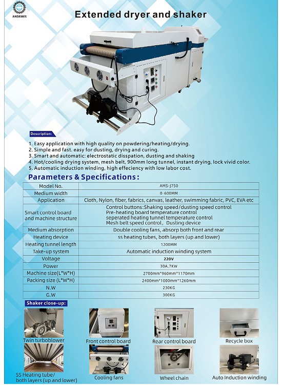 60cm DTF Printer A1 DTF Oven Powder Shaking Machine With Pet Film Heating Function