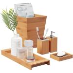 Sustainable Bamboo Bathroom Organizer Storage Unit Custom