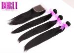 12a Malaysian Human Hair Unprocessed Straight Bundles With Closure Frontal