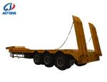 60 Tons 3 Axle Lowbed Loader Low Bed Semi Trailer for Heavy Duty Bulldozer