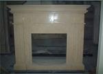 Simple Design Beige Marble Fireplace Surround For House Fireplace Mantel