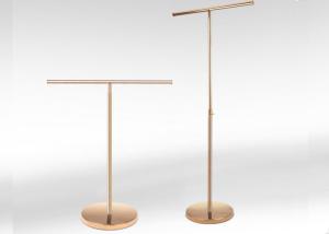Quality Two Way Chrome Golden Round Base Store Display Props / Handbag Display Rack wholesale