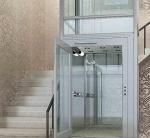 8 Floors Residential Elevators Glass Type Gearless Traction Lift