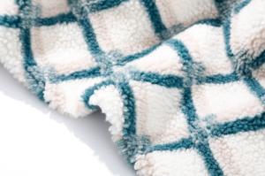 Quality Pattern Faux Sherpa Fabric 500m , Jacquard Polyester Sherpa Fabric wholesale