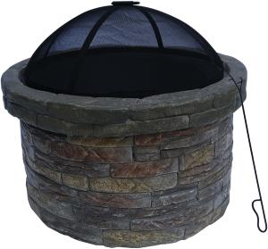 Quality Concrete Round Brazier Charcoal Barbecue Pit For Outdoor Patio Garden Backyard wholesale