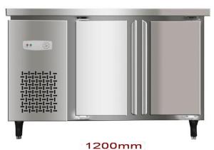 Quality 200L Double Door Saving-energy Low Noise Stainless Steel Commercial Freezer, Kitchen Undercounter Refrigerator wholesale