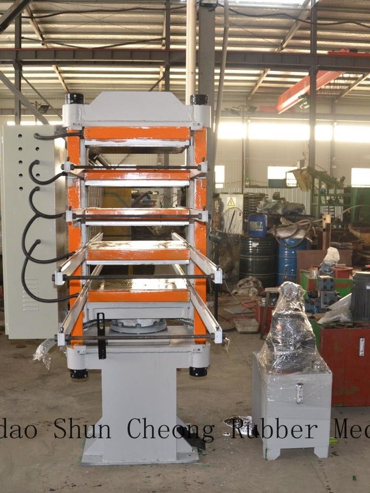 Rubber Floor Tile Vulcanizing / Vulcanizer / Curing / Compression Moulding Press Machine
