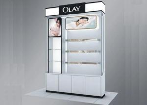 Quality MDF Painting Wooden Cosmetic Display Stand For Beauty Products Modern Style wholesale