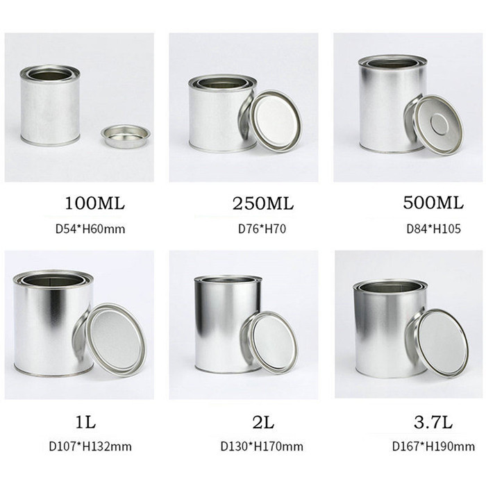 150ml Empty Round Metal Paint Tin Cans With Lid for Paint and Candles Packaging