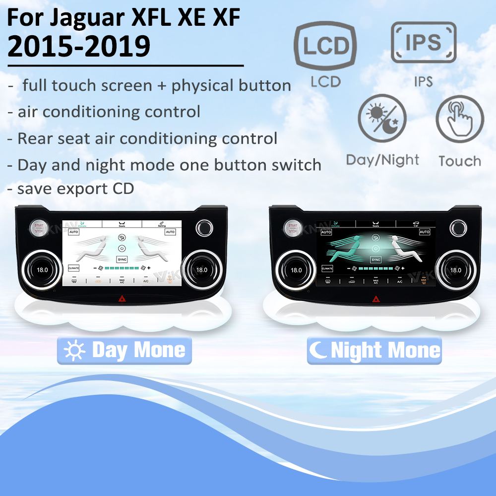 Jaguar Series LCD Climate Control Screen Car AC Panel 10.0inch Full Touch Screen