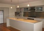 American Style MDF Kitchen Cabinets Lacquer Melamine Finish Corrosion Resistance