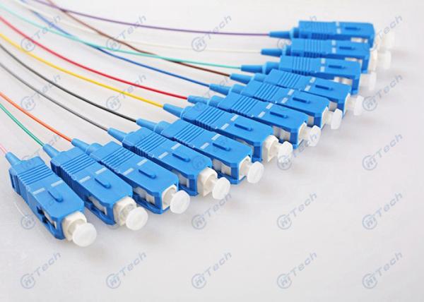 12 Pack SC Fiber Optic Pigtail Colorful Tensile Strength > 10kg For Local Area