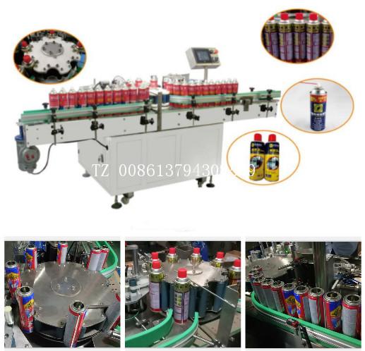 Cheap Aerosol Spray Pipe Automatic Bottle Labeling Machine  LED Touch Screen Control for sale