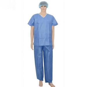 Quality Disposable medical nurse pajamas patient's shirts and pants scrub suit patient gown wholesale