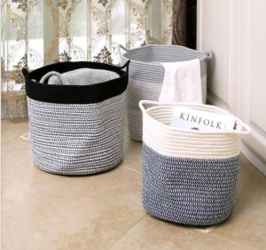 Quality Decorative Custom Woven Cotton Rope Laundry Toys Candy Storage Fabric Container Wholesale Spa Gift Baskets Organizer wholesale