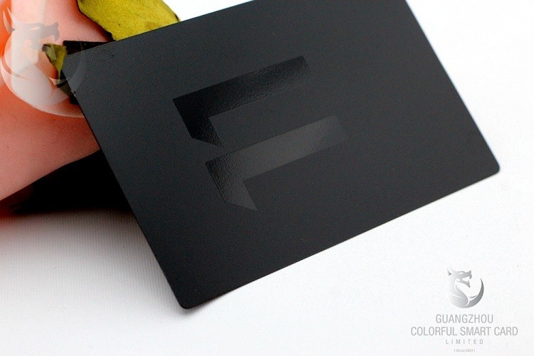 Premium quality plated black metal magnetic stripe credit card