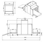 Parcel Inspection X Ray Baggage Photo Scanner Machine SF10080 For Airport