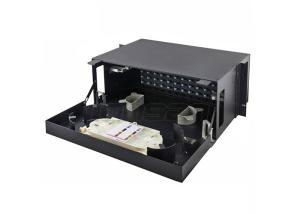 Quality FTTH / CATV Fiber Optic Cable Assembly 4u 19 Feets 144 Port Fiber Patch Panel wholesale