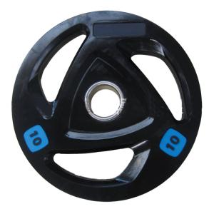 Quality Black Tri Grip Barbell Rubber Dumbbell Weight Plate Gym Equipment wholesale