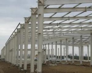 Quality Q235B Cellular Beam Steel Portal Frame Punching Customized For Hangar wholesale
