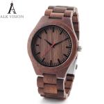 Natural Black Wood Watch Men Business Luxury Stop Watch Quartz Movement Wood
