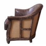 Classic Italian Defaico Furniture Single Leather Sofa Chair SGS